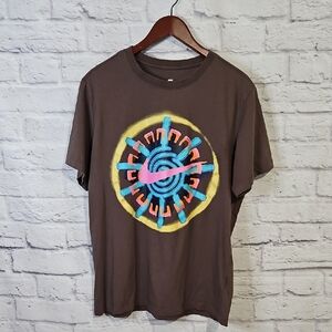 Nike Brown Tee with Colorful Graphic